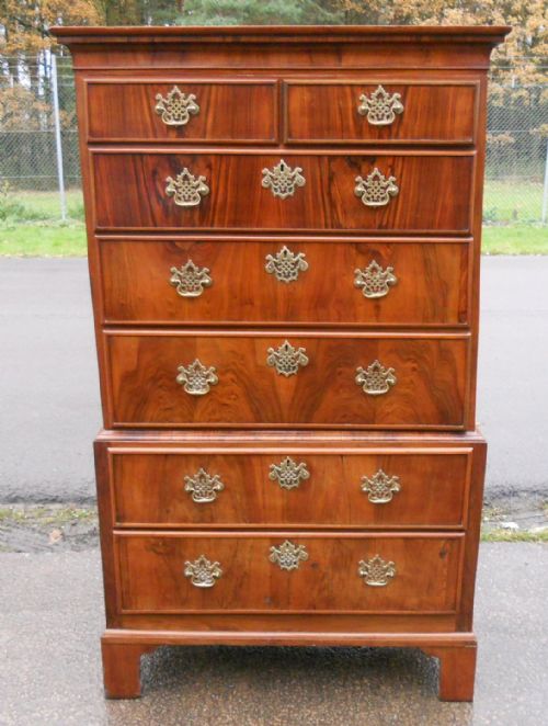 Georgian Walnut Chest on Chest