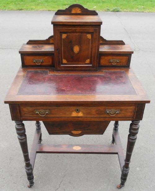 fig 1. Edwardian Inlaid Rosewood Ladies Writing Desk