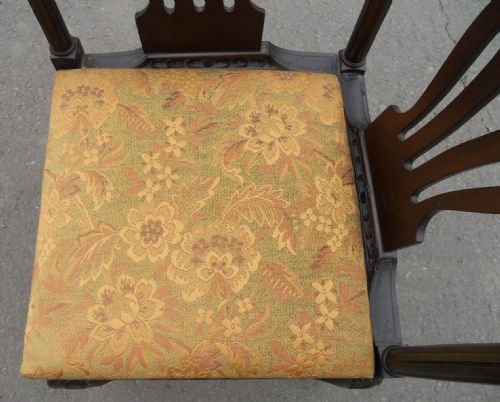 VICTORIAN CARVED OAK CORNER ARMCHAIR - ADDITIONAL PHOTO 5