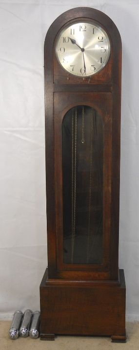 Deco Oak Chiming Grandfather Clock