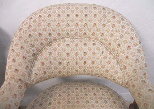 TWO VICTORIAN UPHOLSTERED NURSING CHAIRS - ADDITIONAL PHOTO 12