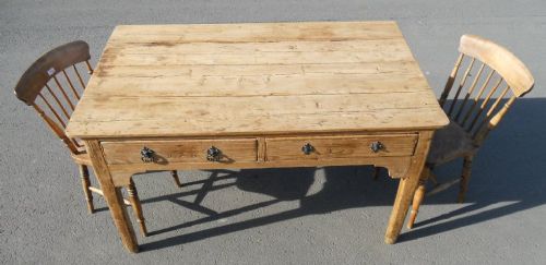 fig 1. Victorian Pine Kitchen Dining Table