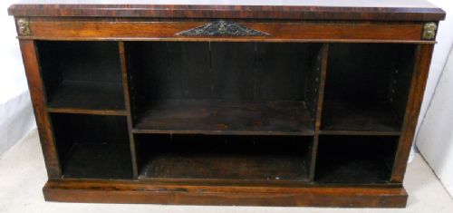Victorian Rosewood Long Open Bookcase