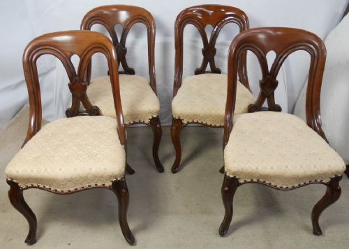Set of Four Victorian Mahogany Dining Chairs