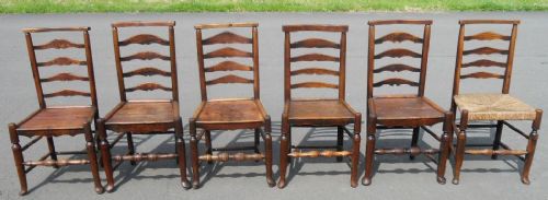 Six Elm Antique Ladderback Kitchen Dining Chairs
