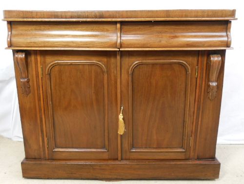 Victorian Walnut & Mahogany Chiffonier Sideboard Base