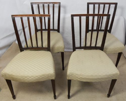 Set of Four Georgian Mahogany Dining Chairs