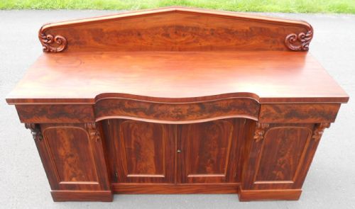 fig 1. Large Victorian Mahogany Sideboard with Champagne Bottle Storage Drawer