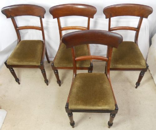 Set of Four Victorian Mahogany Dining Chairs