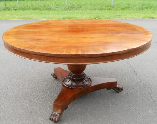 Victorian Mahogany Round Pedestal Dining Table