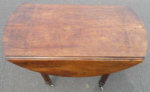fig 1. Victorian Solid Mahogany Circular Dropleaf Dining Table 