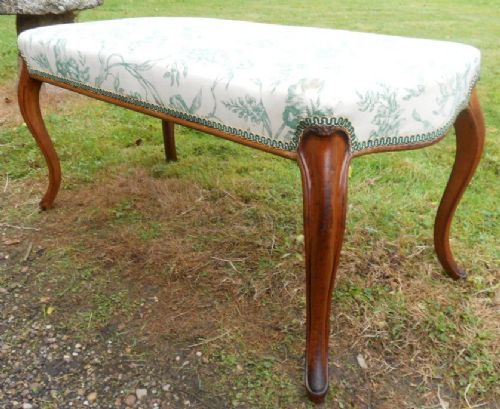 Victorian Walnut Long Dressing Stool