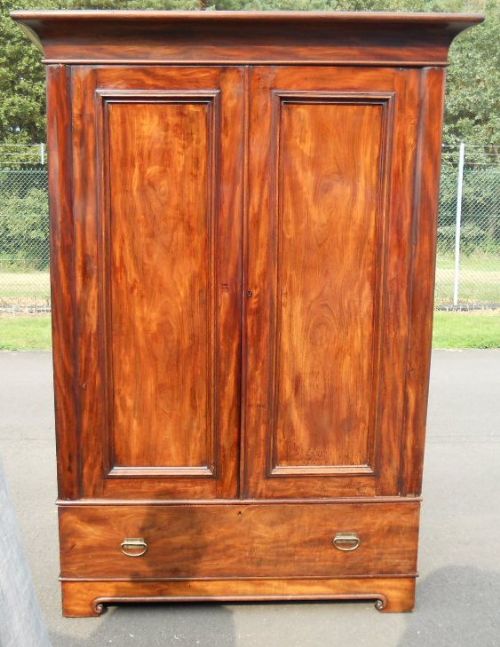 Victorian Two Door Mahogany Fitted Wardrobe
