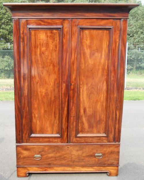 fig 1. Victorian Two Door Mahogany Fitted Wardrobe