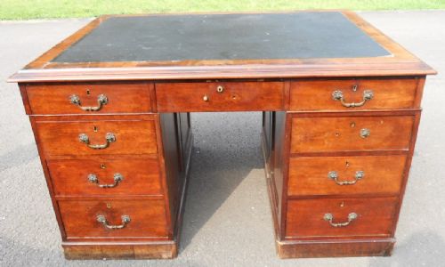 Victorian Mahogany Partners Writing Desk for Restoration