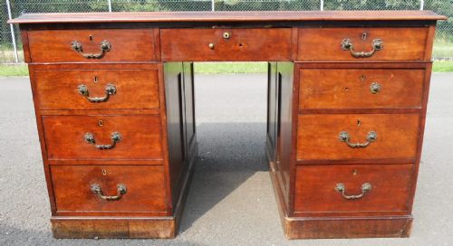 fig 1. Victorian Mahogany Partners Writing Desk for Restoration