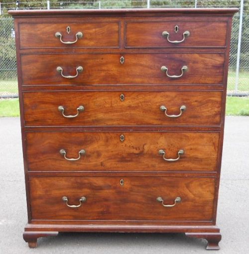 Georgian Mahogany Tall Chest of Drawers