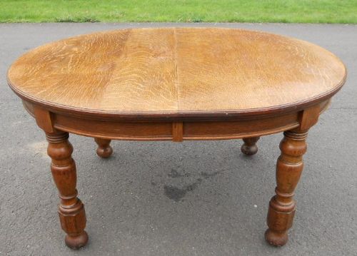 Oval Oak Extending Dining Table to Seat Ten