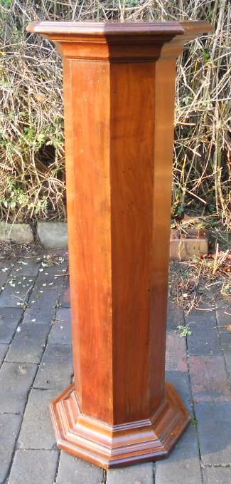 Victorian Walnut Pedestal Pillar Column Stand