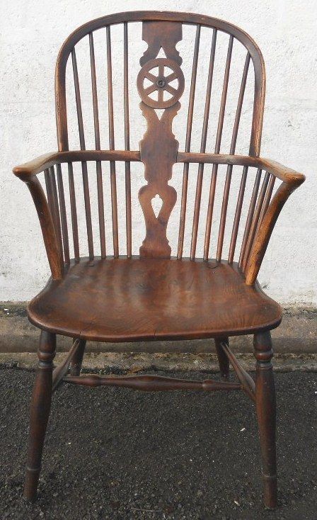 Windsor Elm Comb Back Kitchen Armchair