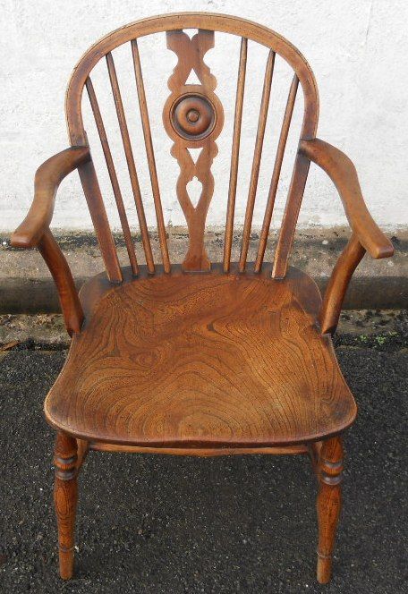 Windsor Elm Stickback Kitchen Armchair