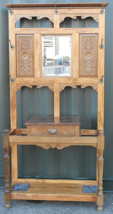 Edwardian Large Walnut Hallstand