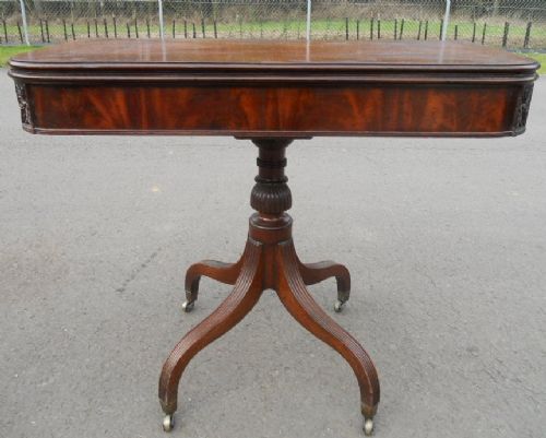 Georgian Mahogany Foldover Tea Table