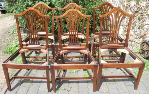 Set of Six Georgian Mahogany Dining Chairs