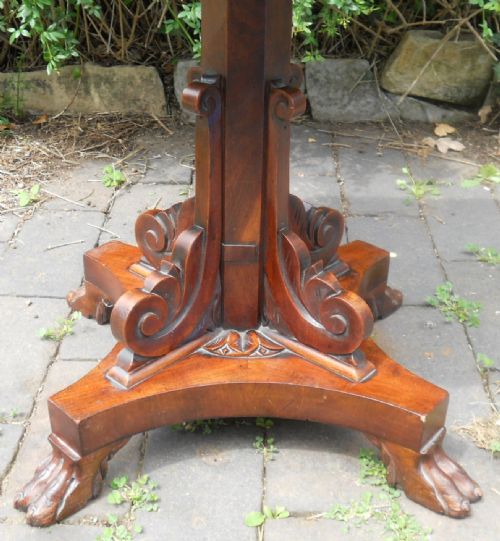 REGENCY SMALL MAHOGANY PEDESTAL PEMBROKE TABLE - ADDITIONAL PHOTO 4