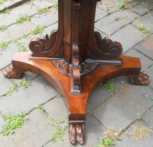 REGENCY SMALL MAHOGANY PEDESTAL PEMBROKE TABLE - ADDITIONAL PHOTO 5