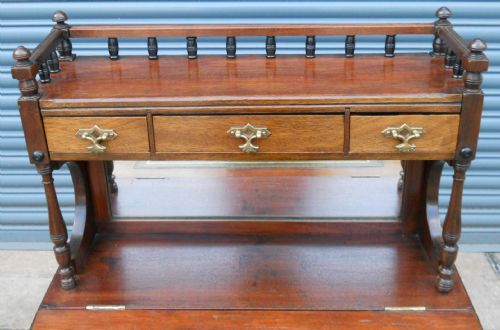 EDWARDIAN MAHOGANY DAVENPORT DESK BY JAMES SHOOLBRED - ADDITIONAL PHOTO 7
