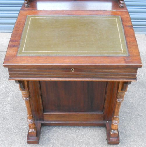 EDWARDIAN MAHOGANY DAVENPORT DESK BY JAMES SHOOLBRED - ADDITIONAL PHOTO 8