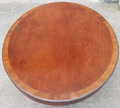 LARGE VICTORIAN OVAL PEDESTAL MAHOGANY DINING TABLE - ADDITIONAL PHOTO 3