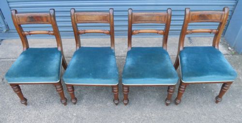 SET OF FOUR GEORGIAN MAHOGANY DINING CHAIRS - ADDITIONAL PHOTO 1