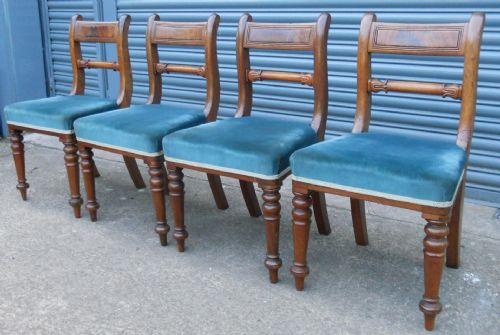 SET OF FOUR GEORGIAN MAHOGANY DINING CHAIRS - ADDITIONAL PHOTO 3
