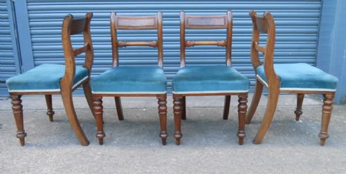 SET OF FOUR GEORGIAN MAHOGANY DINING CHAIRS - ADDITIONAL PHOTO 4