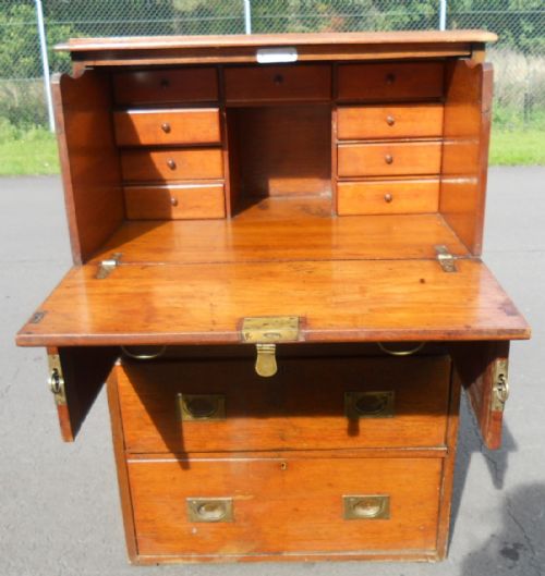 VICTORIAN MAHOGANY SECRETAIRE CHEST DESK - ADDITIONAL PHOTO 3