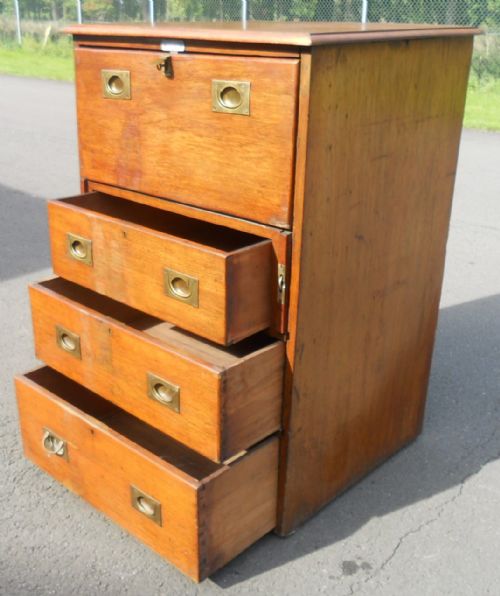 VICTORIAN MAHOGANY SECRETAIRE CHEST DESK - ADDITIONAL PHOTO 10