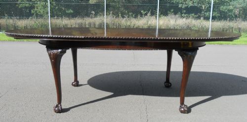 fig 1. Large Oval Chippendale Style Mahogany Extending Dining Table