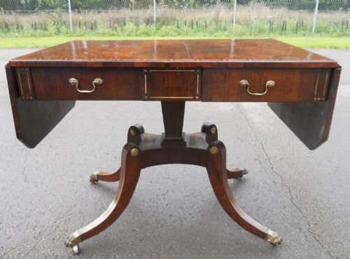 fig 1. Regency Brass Inlay Rosewood Sofa Table