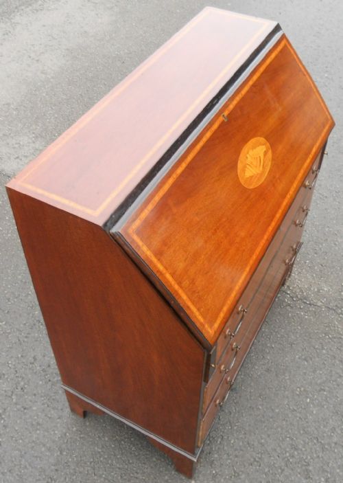 Edwardian Inlaid Mahogany Writing Bureau