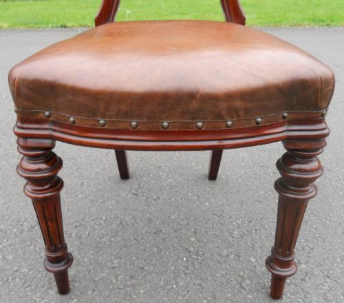 SET OF SIX VICTORIAN MAHOGANY DINING CHAIRS - ADDITIONAL PHOTO 10