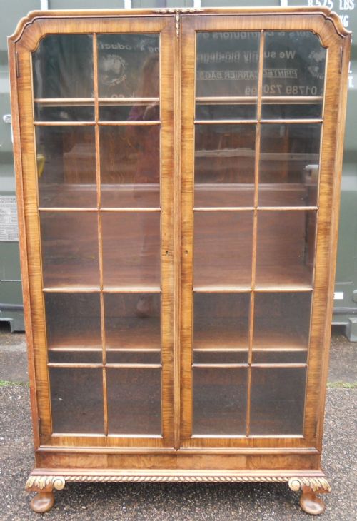 Walnut Cabinet Bookcase