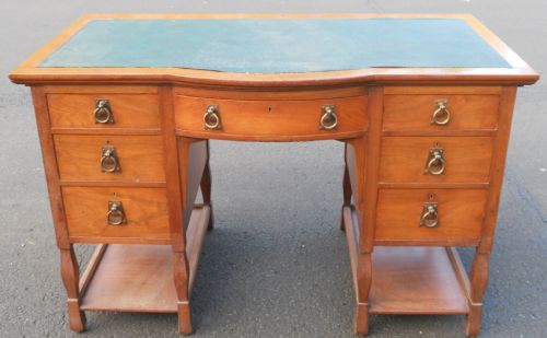 fig 1. Art Nouveau Welsh Mahogany Writing Desk