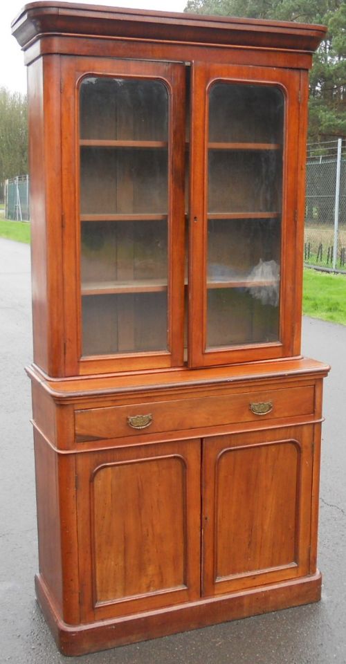 Victorian Mahogany Cabinet Bookcase