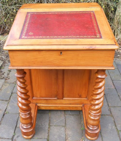 VICTORIAN SATIN MAHOGANY DAVENPORT WRITING DESK - ADDITIONAL PHOTO 1
