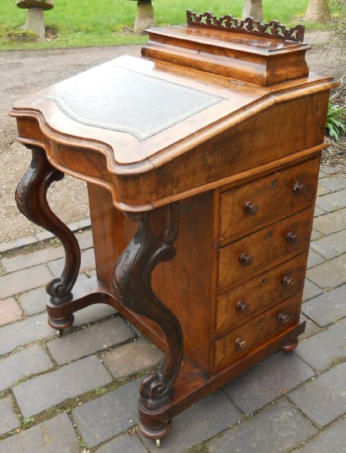 Victorian Walnut Davenport Desk