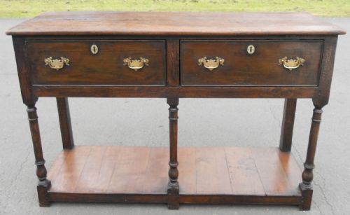 Georgian Period Small Oak Potboard Dresser Base