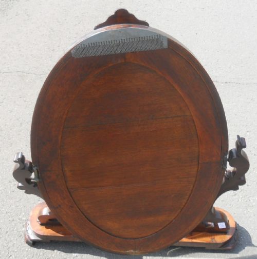 VICTORIAN MAHOGANY OVAL DRESSING MIRROR - ADDITIONAL PHOTO 8