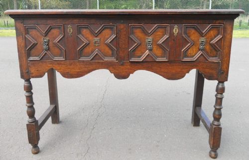 Jacobean Style Small Oak Dresser Base